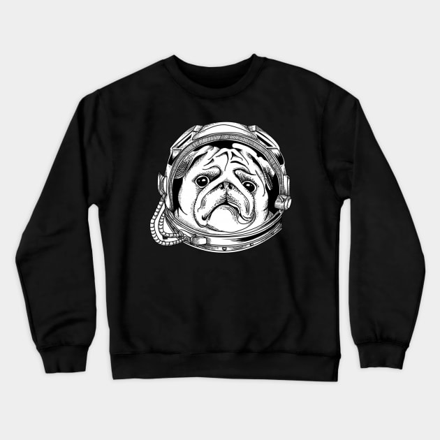 Space pug Crewneck Sweatshirt by Rakos_merch